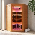 Multifunctional 2-3 Person Infrared Sauna for Home, 2180W Indoor Sauna with 7-Color LED Ambient Light, Red Light Feature, Oxygen Bar, Dual Bluetooth Speakers, 360° Surround Heating