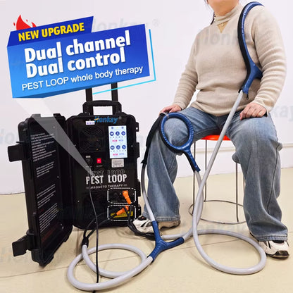 Dual Channel Pemf Magnetic Therapy Device Physio Magneto Therapy Machine Pemf Loop Pain Relief Arthritis Neuralgia Rehabilitatio