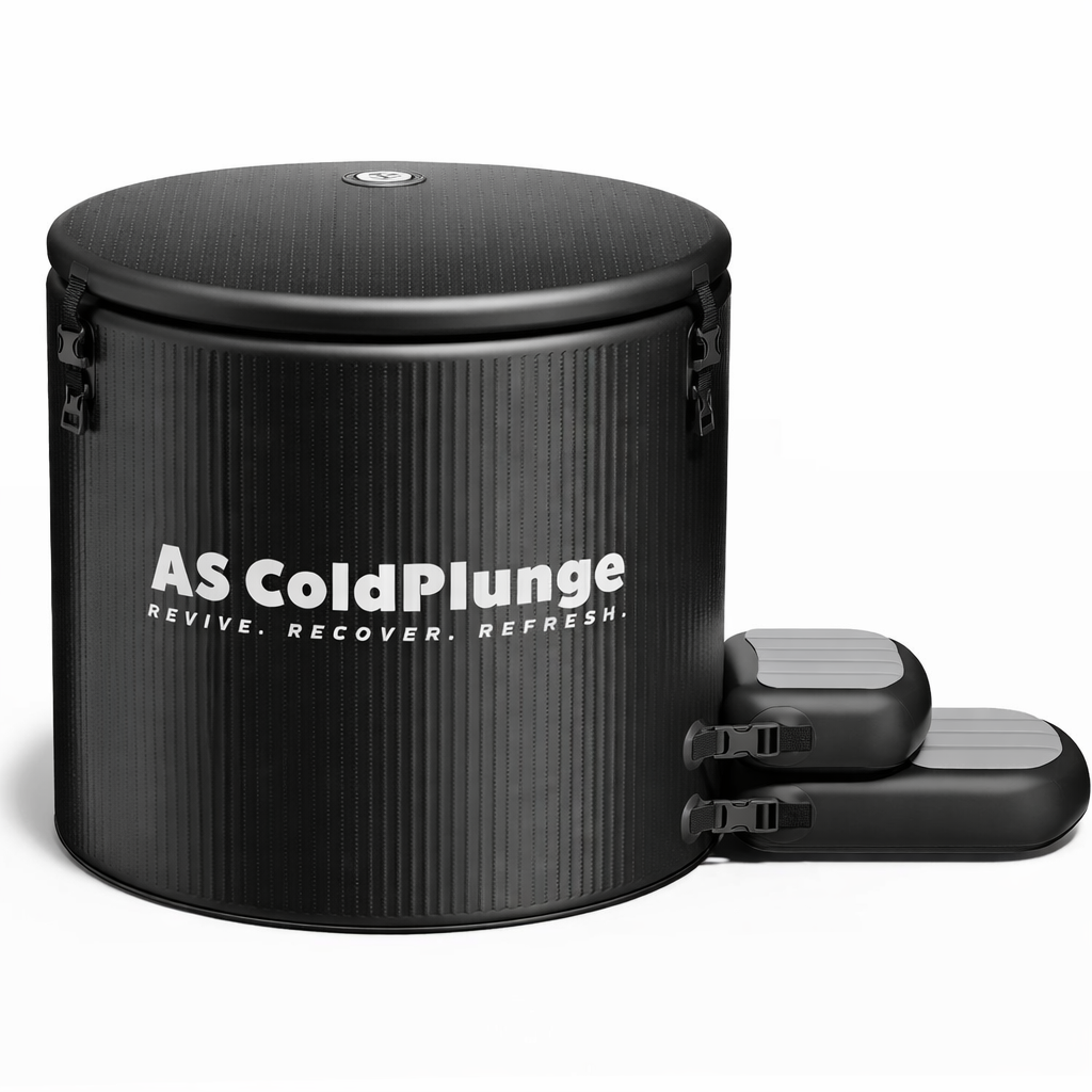 XL 120 Gal Ice Bath Tub for Cold Plunge | Insulated Lid | Step Stool | Inflatable Ice Pod | Cold Therapy Indoor Outdoor