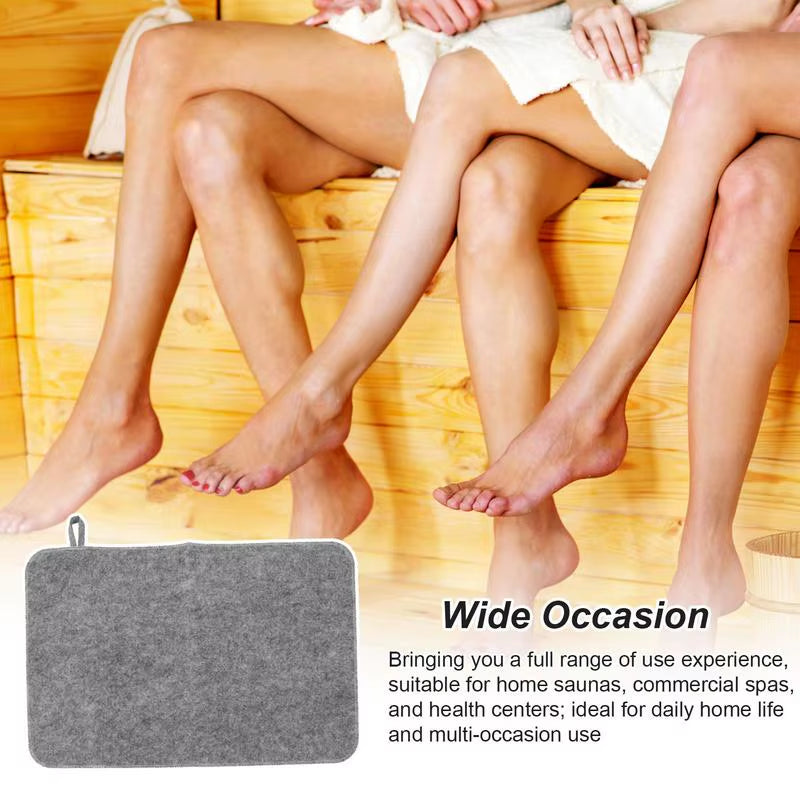 2Pcs Felt Mat Felt Heat Insulation Mat Felt Sauna Cusion Water Absorption SPA Heat Insulation Mat Sauna Bath House Shower Room
