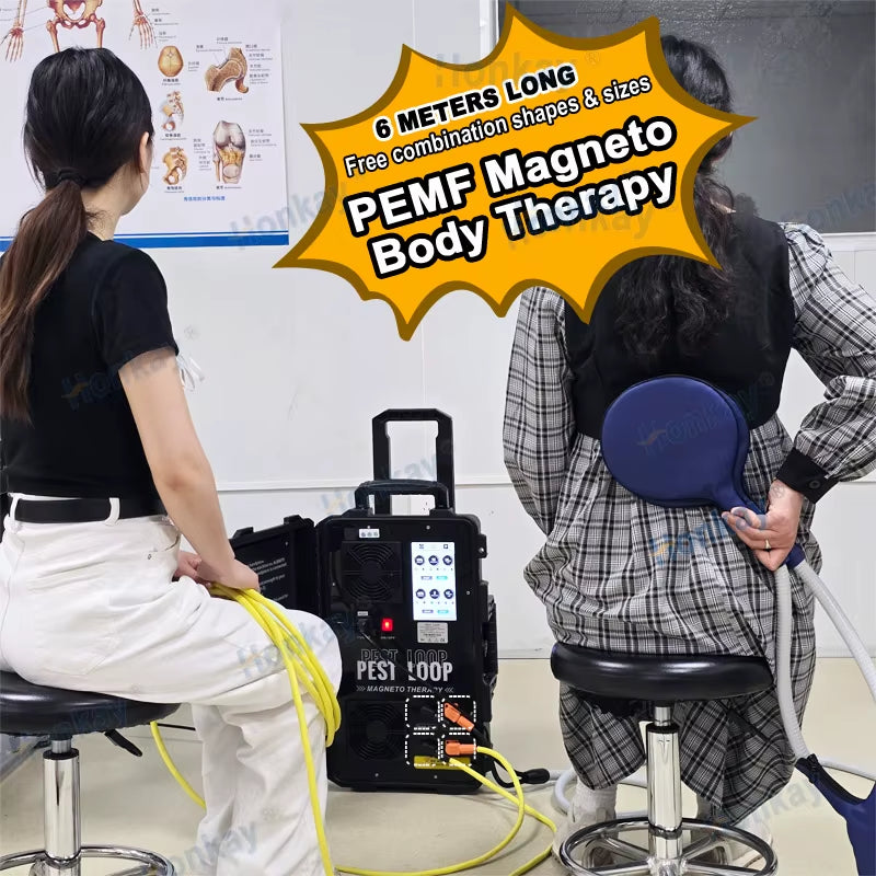 Dual Channel Pemf Magnetic Therapy Device Physio Magneto Therapy Machine Pemf Loop Pain Relief Arthritis Neuralgia Rehabilitatio