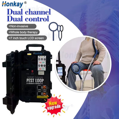 Dual Channel Pemf Magnetic Therapy Device Physio Magneto Therapy Machine Pemf Loop Pain Relief Arthritis Neuralgia Rehabilitatio