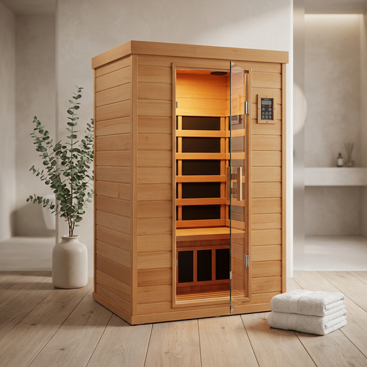 Mini Sauna, Low Emf Far Infrared Sauna, Home Spa Sauna with Bluetooth Speakers — Studio Shot